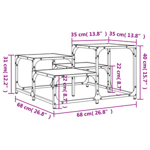 Couchtisch Räuchereiche 68x68x40 cm Holzwerkstoff