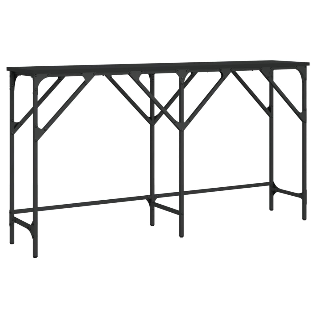 vidaXL Konsolentisch Schwarz 140x29x75 cm Holzwerkstoff