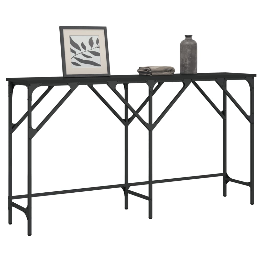 vidaXL Konsolentisch Schwarz 140x29x75 cm Holzwerkstoff