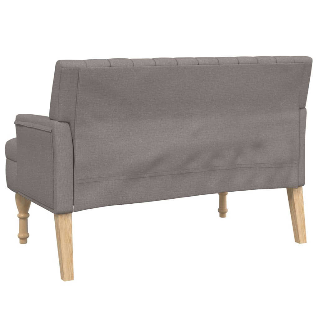 vidaXL Sitzbank mit Kissen Taupe 113x64,5x75,5 cm Stoff