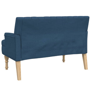 vidaXL Sitzbank mit Kissen Blau 113x64,5x75,5 cm Stoff