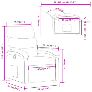 vidaXL Relaxsessel Braun Stoff