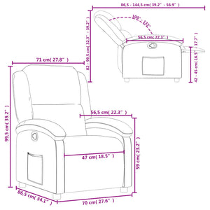 vidaXL Relaxsessel Schwarz Stoff