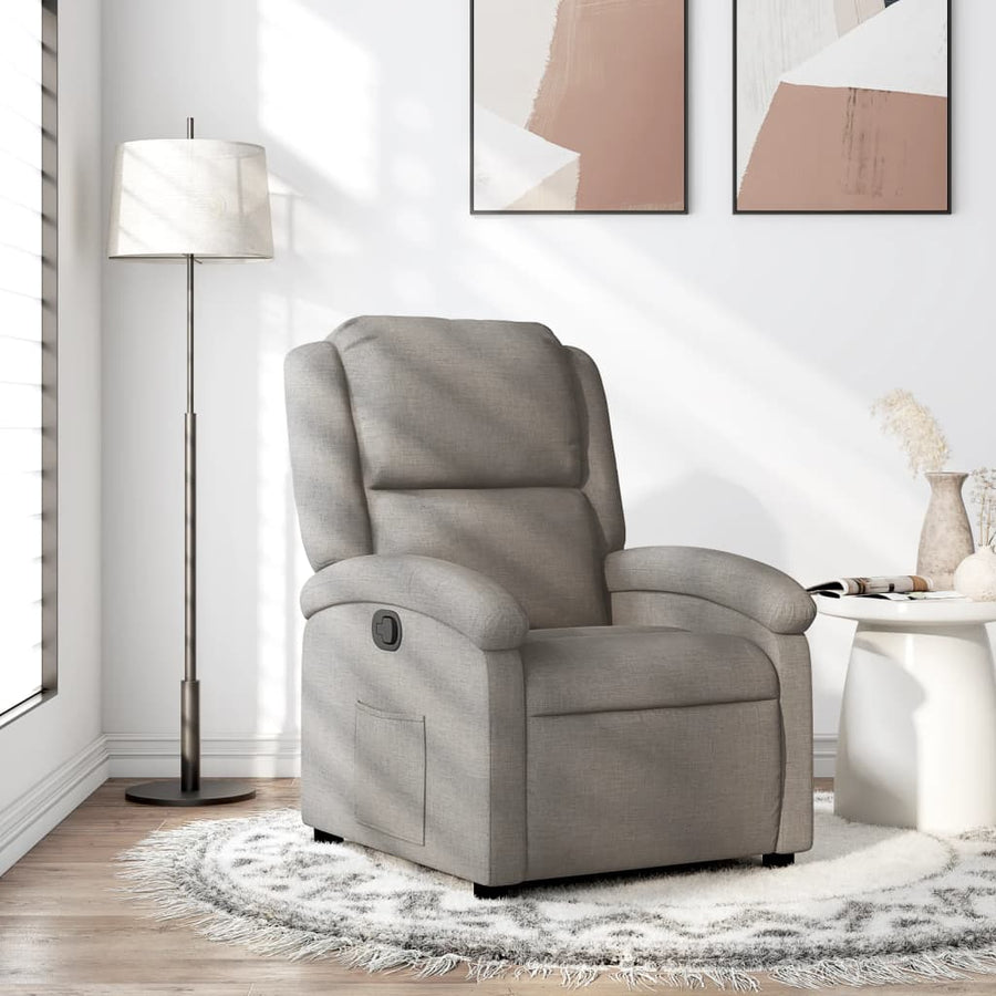 Relaxsessel Taupe Stoff Stilecasa