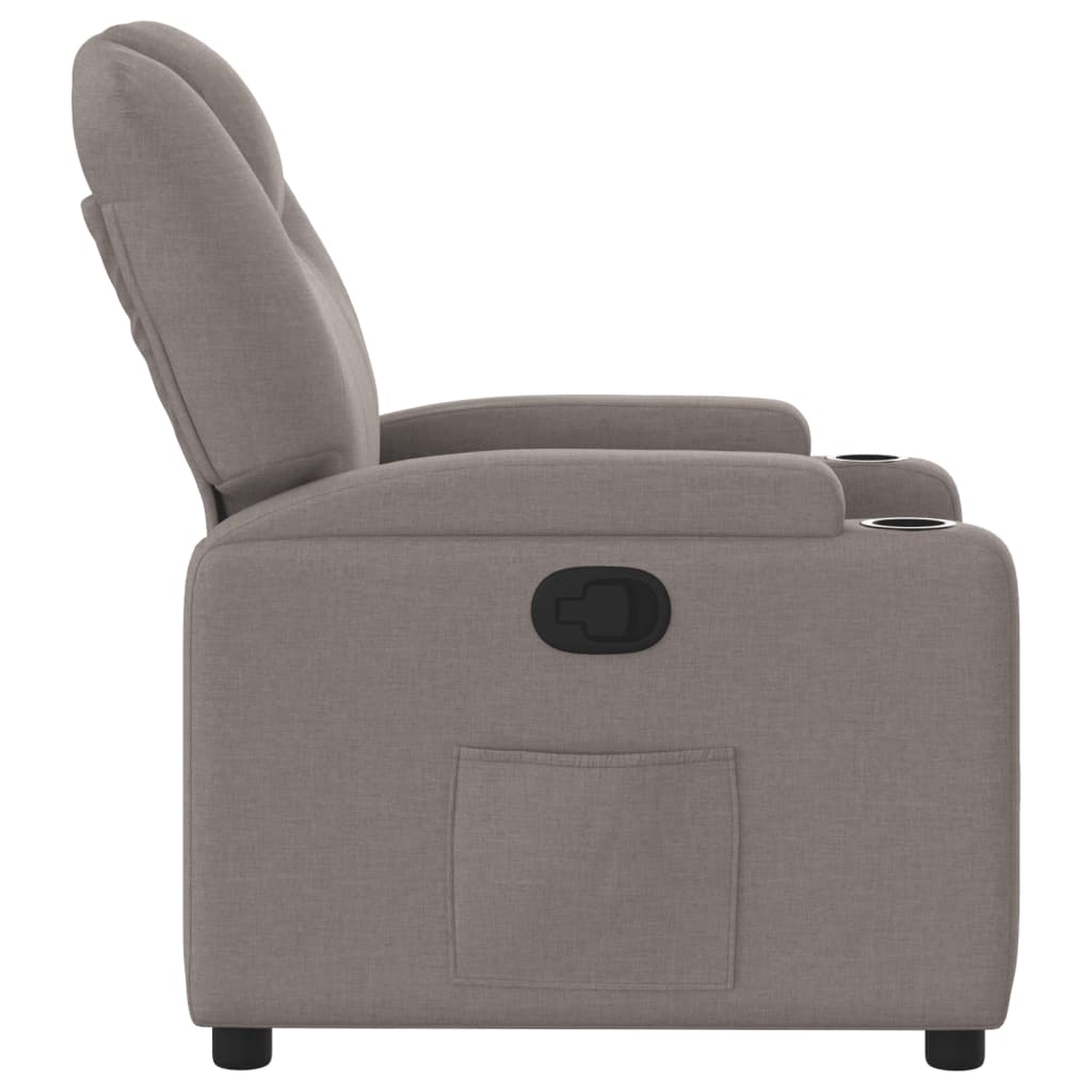 vidaXL Relaxsessel Taupe Stoff