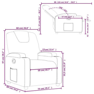 vidaXL Relaxsessel Taupe Stoff