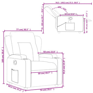 vidaXL Relaxsessel Braun Kunstleder