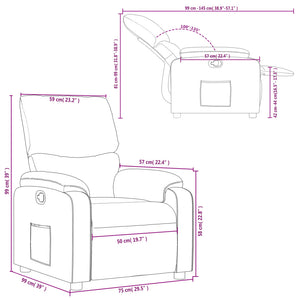 vidaXL Relaxsessel Braun Stoff