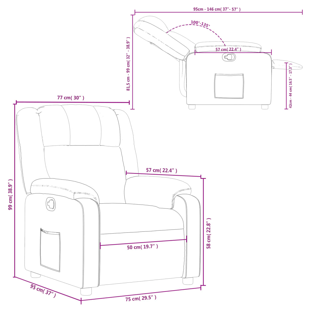 Relaxsessel Braun Kunstleder VIDAXL