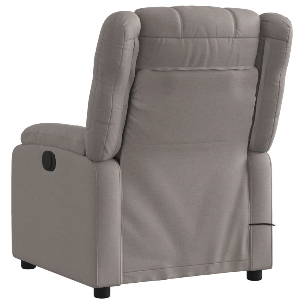 vidaXL Massagesessel Taupe Stoff