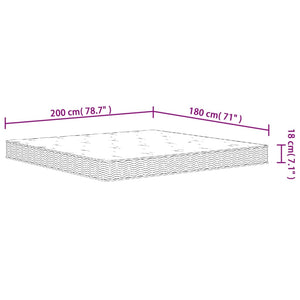 vidaXL Matratze Bonnell-Federkern Mittel 180x200 cm