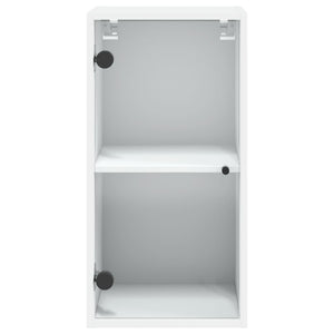 vidaXL Wandschrank mit Glastüren Weiß 35x37x68,5 cm