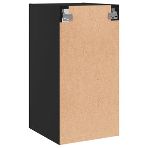 vidaXL Wandschrank mit Glastüren Schwarz 35x37x68,5 cm