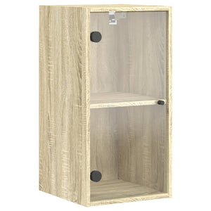 vidaXL Wandschrank mit Glastüren Sonoma-Eiche 35x37x68,5 cm