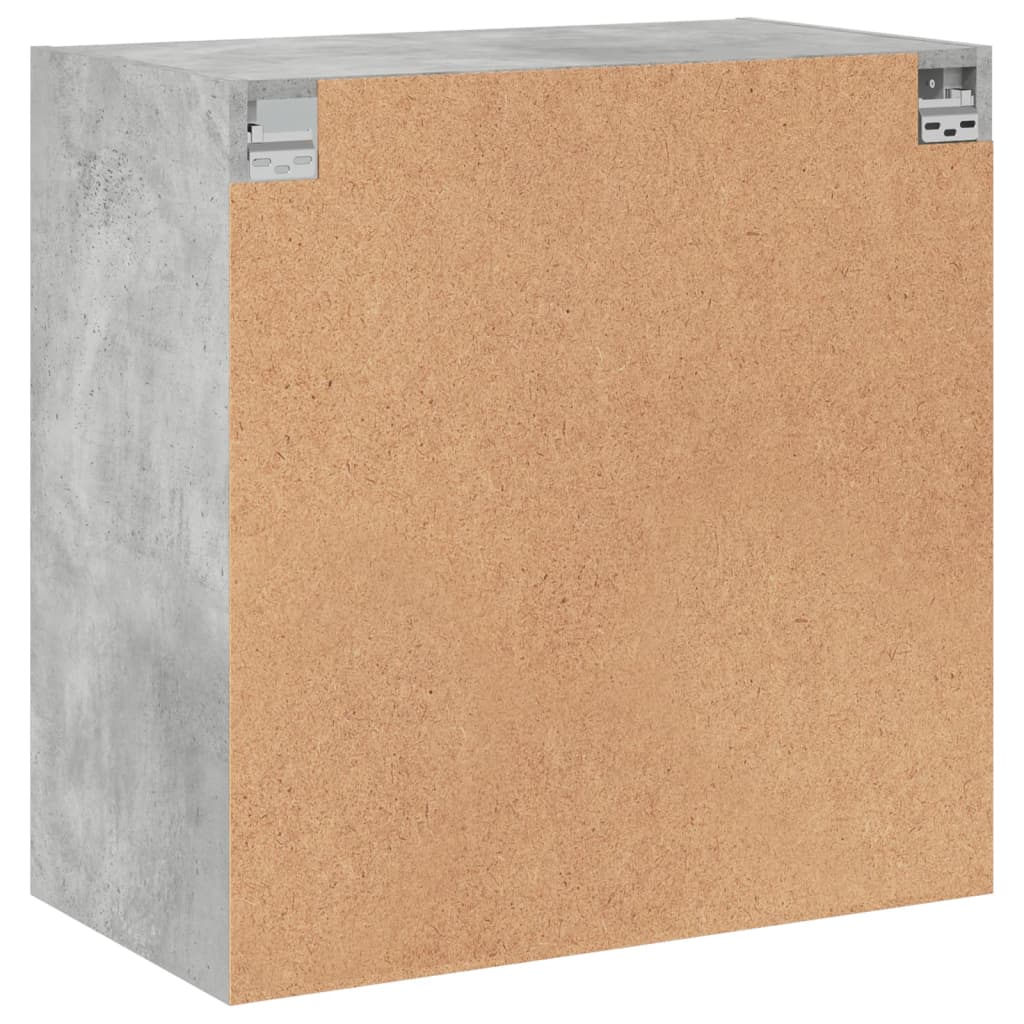 vidaXL Wandschrank mit Glastüren Betongrau 68x37x68,5 cm