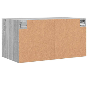 vidaXL Wandschrank mit Glastüren Grau Sonoma 68,5x37x35 cm