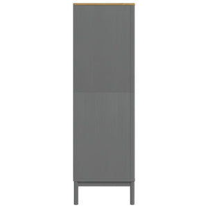 Kleiderschrank FLORO Grau 77x53x171 cm Massivholz Kiefer