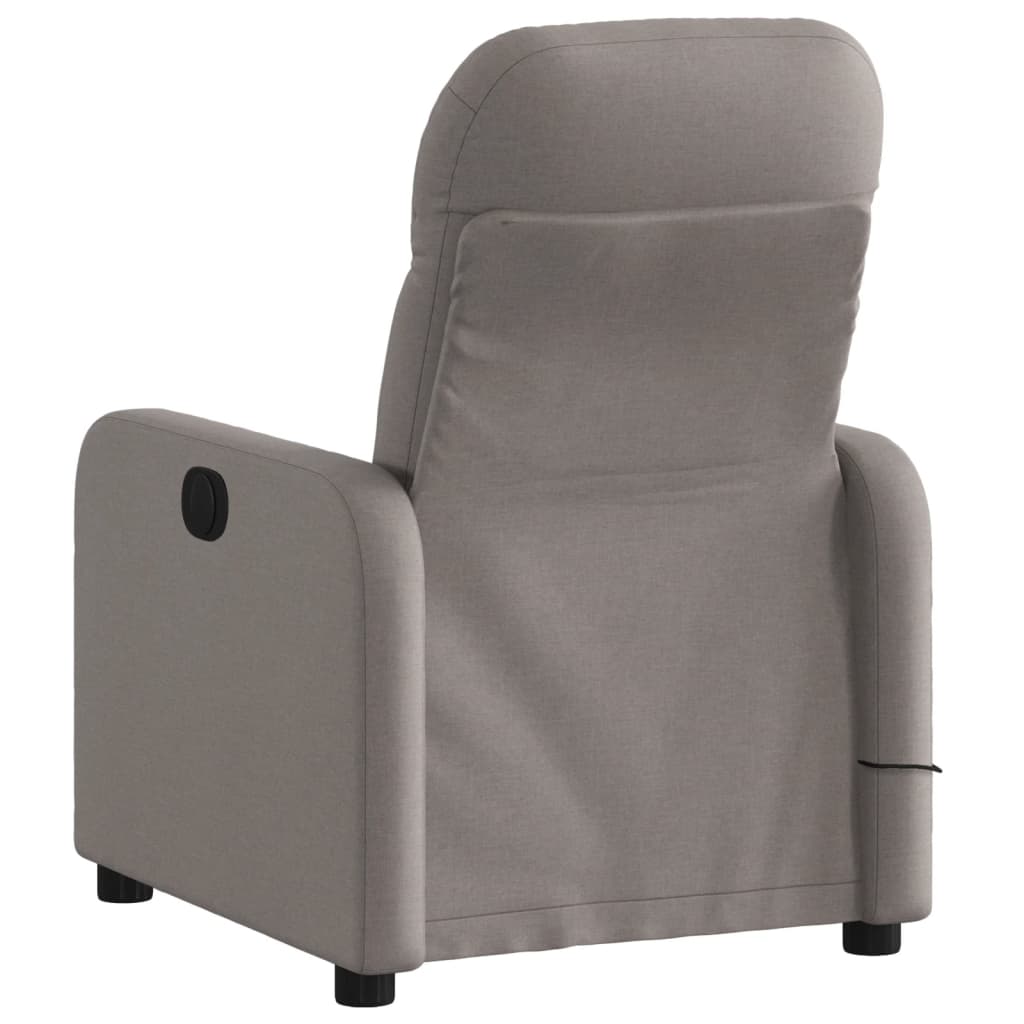 vidaXL Massagesessel Elektrisch Taupe Stoff