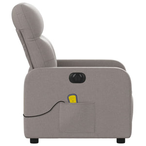 vidaXL Massagesessel Elektrisch Taupe Stoff