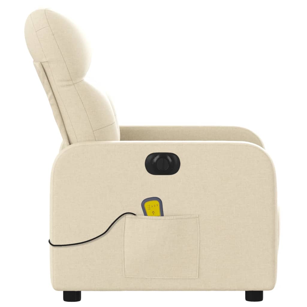 vidaXL Massagesessel Elektrisch Creme Stoff