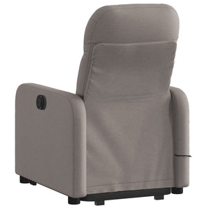 vidaXL Massagesessel mit Aufstehhilfe Taupe Stoff