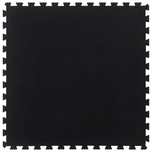 Gummi-Bodenfliese Schwarz 12 mm 100x100 cm