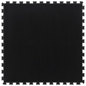 Gummi-Bodenfliese Schwarz 12 mm 100x100 cm