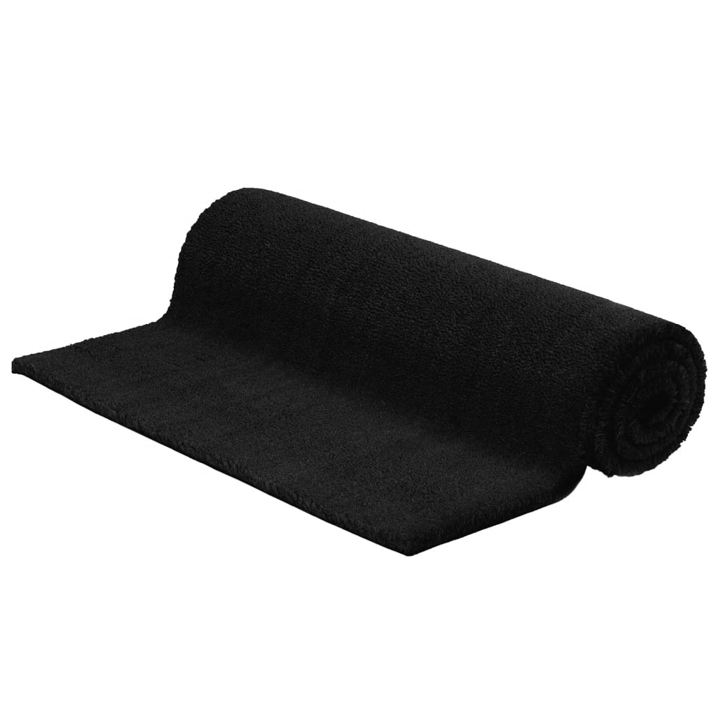 vidaXL Fußmatte Schwarz 80x100 cm Kokosfaser Getuftet