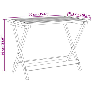 Gartentisch Klappbar 90x52,5x65 cm Massivholz Akazie Stilecasa