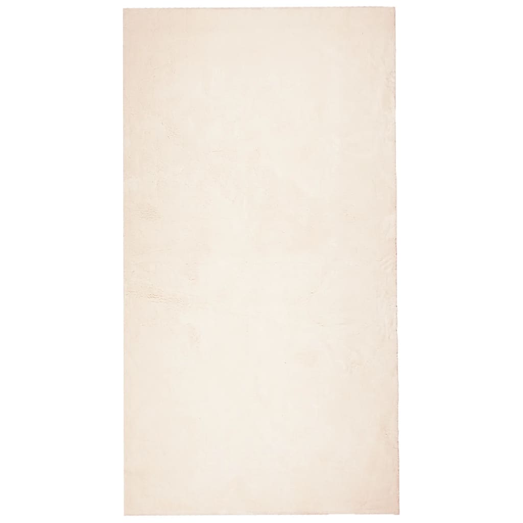 vidaXL Teppich HUARTE Kurzflor Weich und Waschbar Beige 60x110 cm