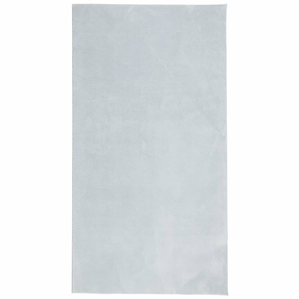 vidaXL Teppich HUARTE Kurzflor Weich und Waschbar Blau 80x150 cm