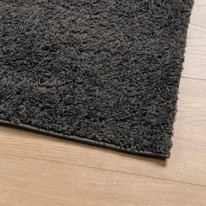 vidaXL Teppich Shaggy Hochflor Modern Anthrazit 80x150 cm