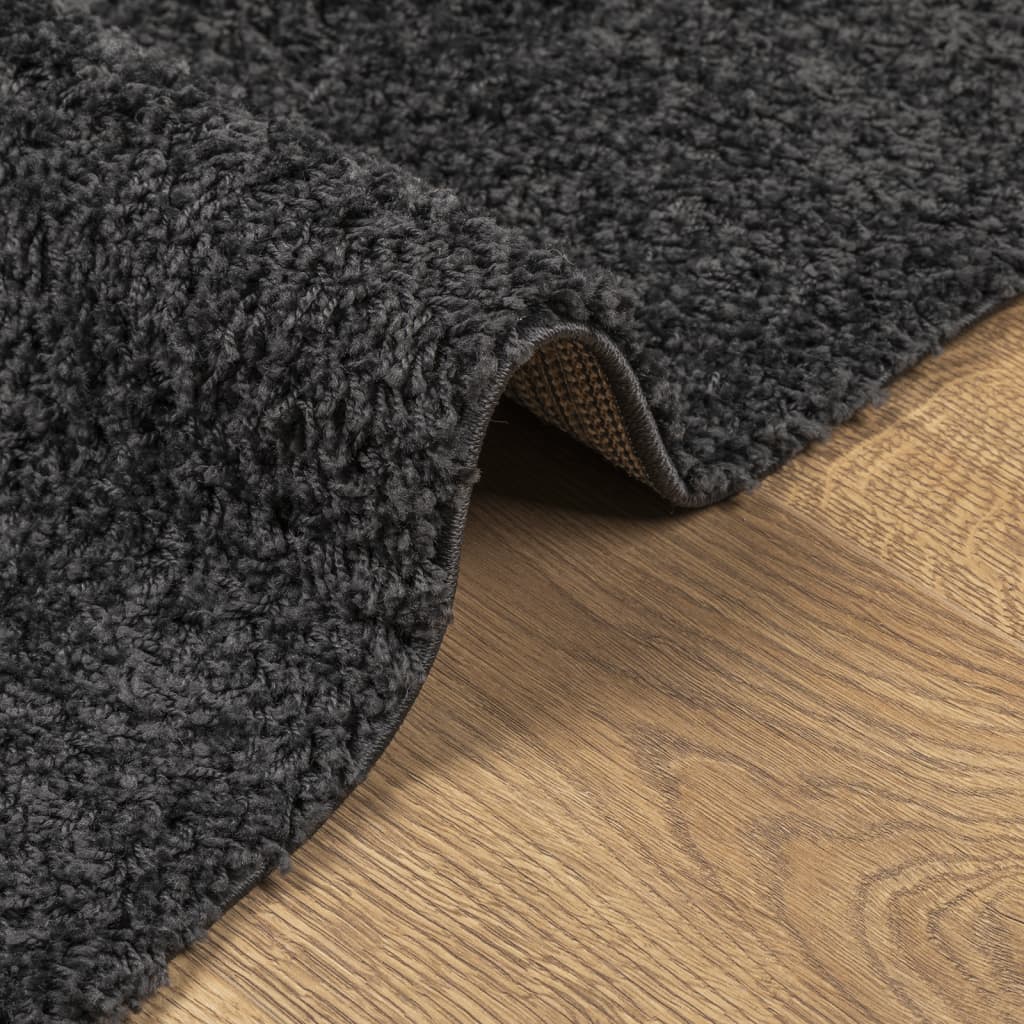 vidaXL Teppich Shaggy Hochflor Modern Anthrazit 80x150 cm