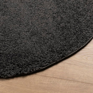 Teppich Shaggy Hochflor Modern Anthrazit Ø 280 cm Stilecasa