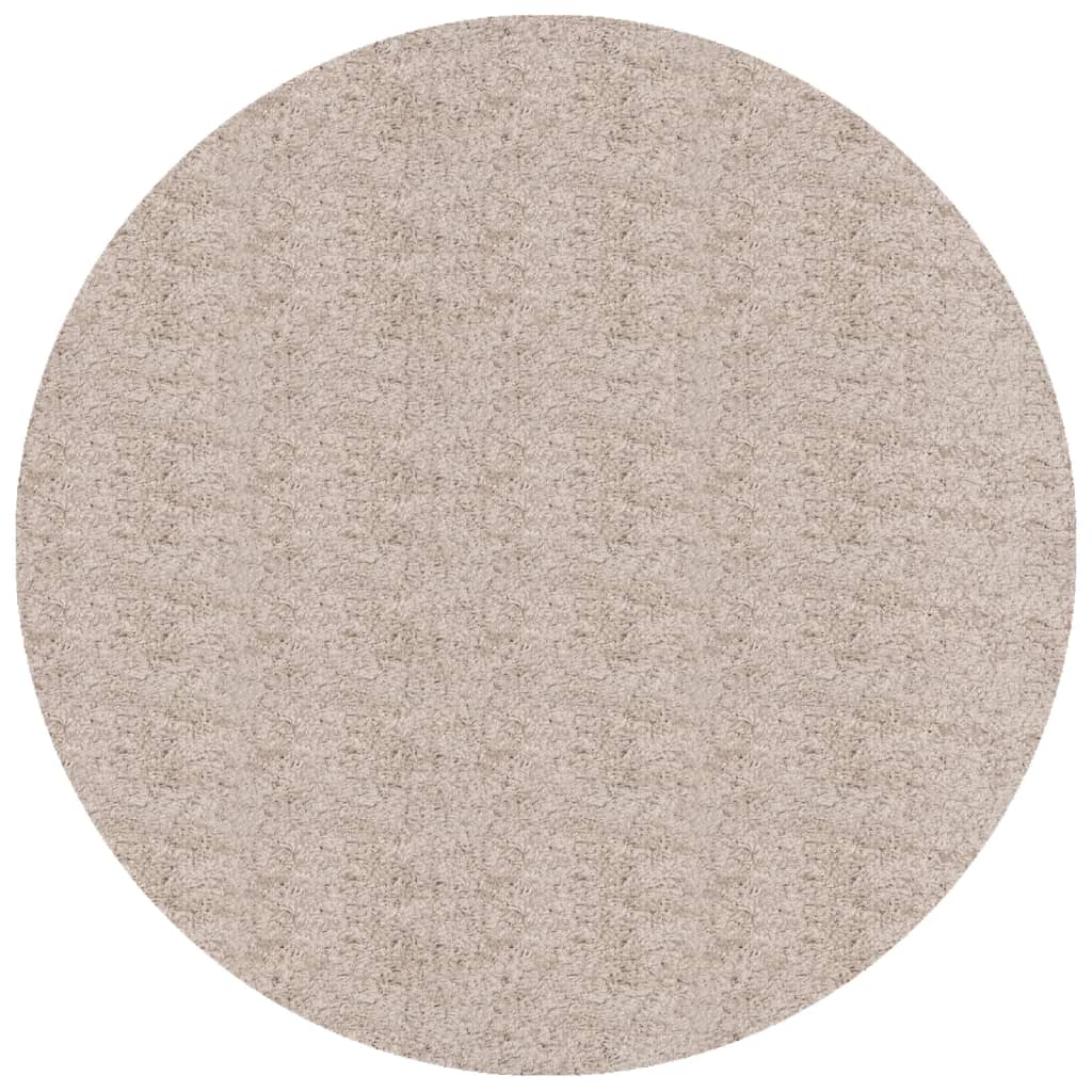 vidaXL Shaggy-Teppich PAMPLONA Hochflor Modern Beige Ø 280 cm