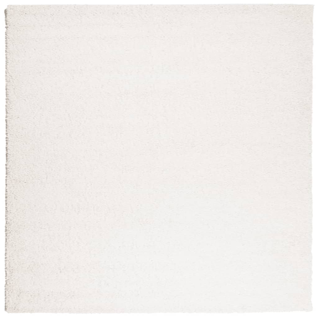 vidaXL Teppich Shaggy Hochflor Modern Creme 160x160 cm