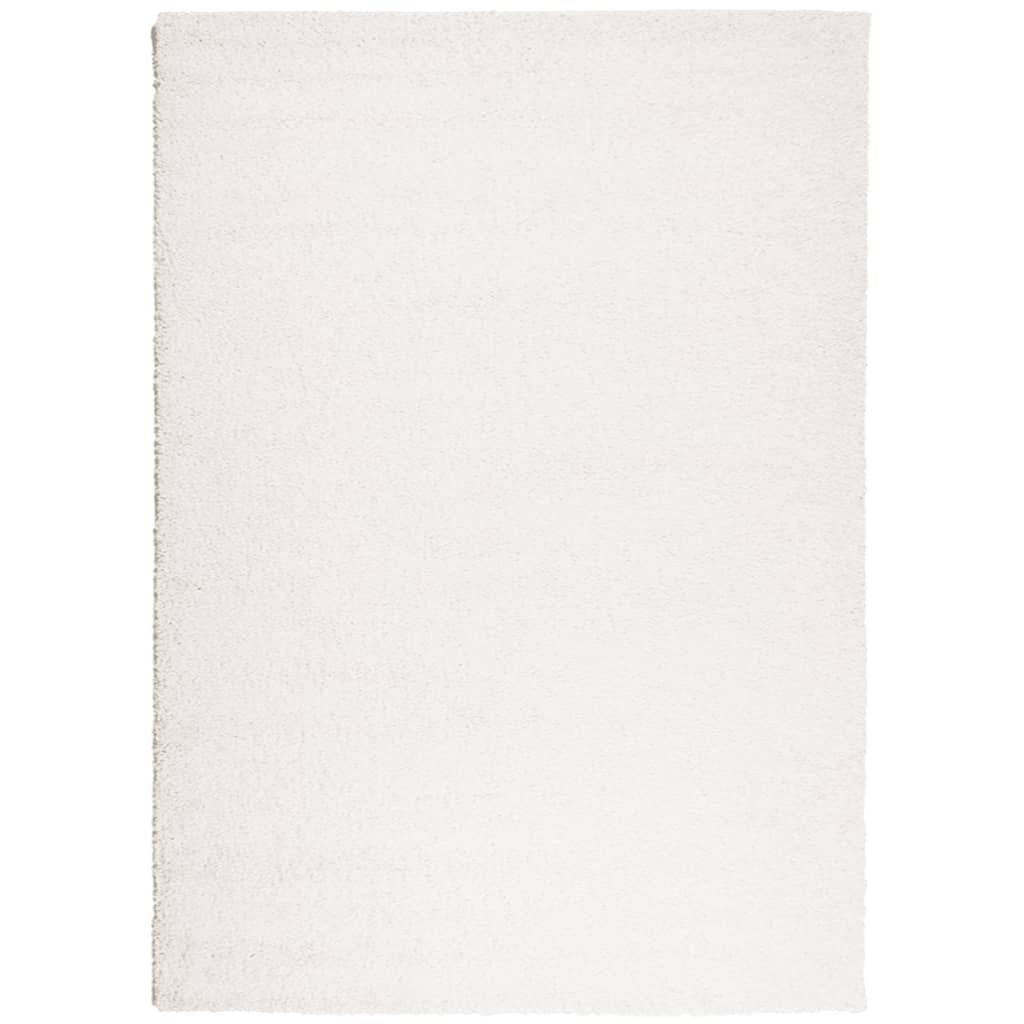 vidaXL Teppich Shaggy Hochflor Modern Creme 200x280 cm