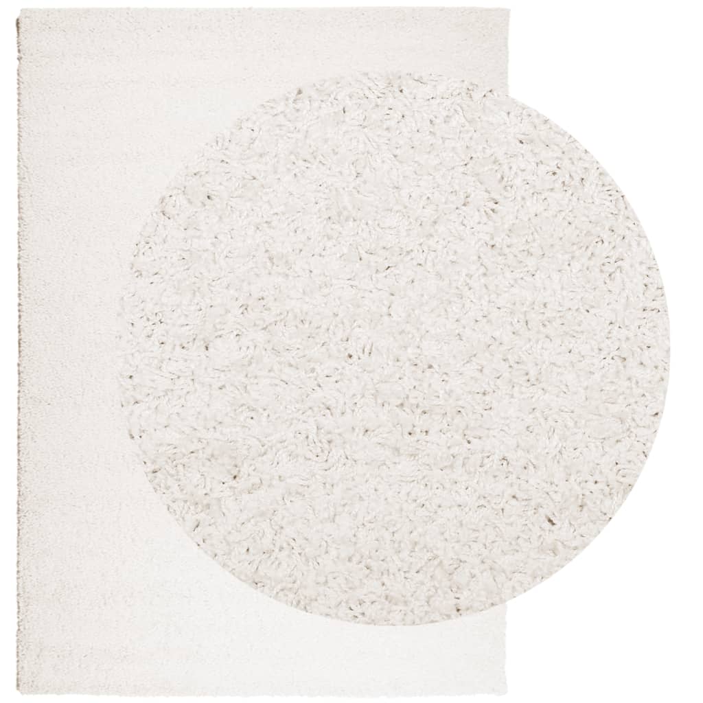 vidaXL Teppich Shaggy Hochflor Modern Creme 240x340 cm