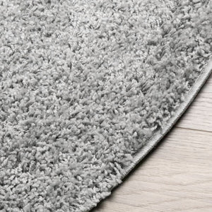 vidaXL Shaggy-Teppich PAMPLONA Hochflor Modern Grau Ø 80 cm