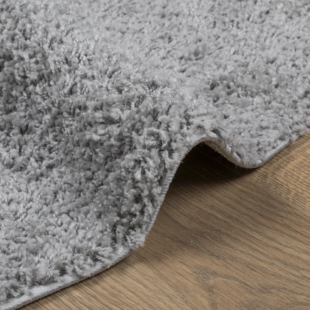 vidaXL Shaggy-Teppich PAMPLONA Hochflor Modern Grau Ø 100 cm