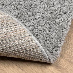 vidaXL Shaggy-Teppich PAMPLONA Hochflor Modern Grau Ø 240 cm