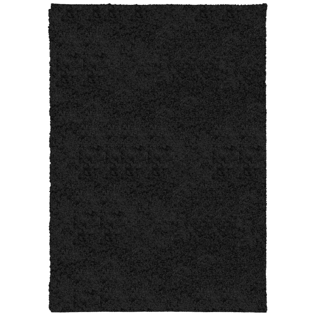 Shaggy-Teppich PAMPLONA Hochflor Modern Schwarz 160x230 cm Stilecasa