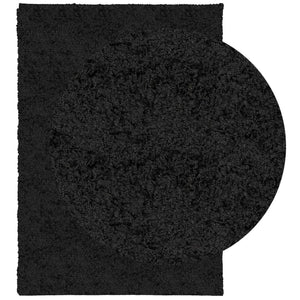 Shaggy-Teppich PAMPLONA Hochflor Modern Schwarz 160x230 cm Stilecasa