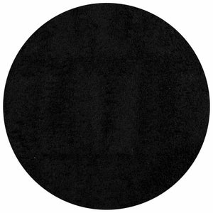 vidaXL Shaggy-Teppich PAMPLONA Hochflor Modern Schwarz Ø 80 cm