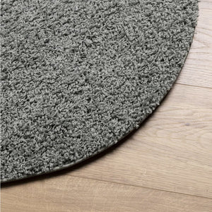 vidaXL Teppich Shaggy Hochflor Modern Grün Ø 100 cm