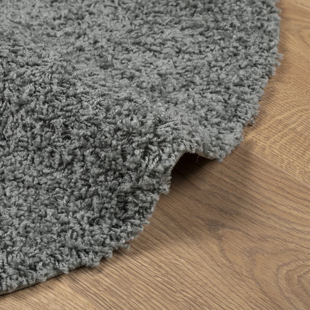 vidaXL Teppich Shaggy Hochflor Modern Grün Ø 100 cm