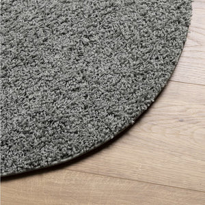 vidaXL Teppich Shaggy Hochflor Modern Grün Ø 240 cm