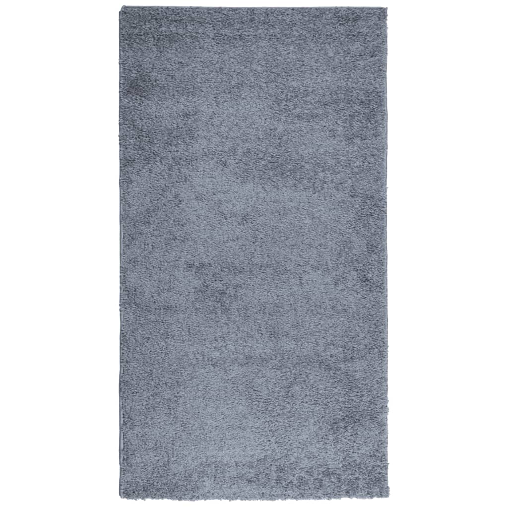 vidaXL Teppich Shaggy Hochflor Modern Blau 60x110 cm