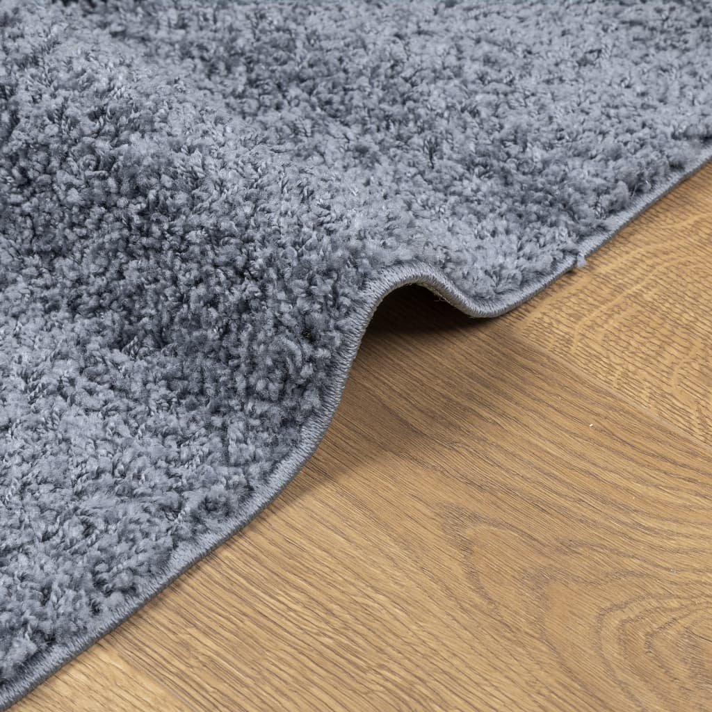 vidaXL Teppich Shaggy Hochflor Modern Blau 60x110 cm