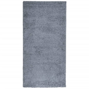 vidaXL Shaggy-Teppich PAMPLONA Hochflor Modern Blau 100x200 cm